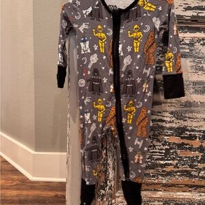 Little Sleepies Star Wars Gray Onesie